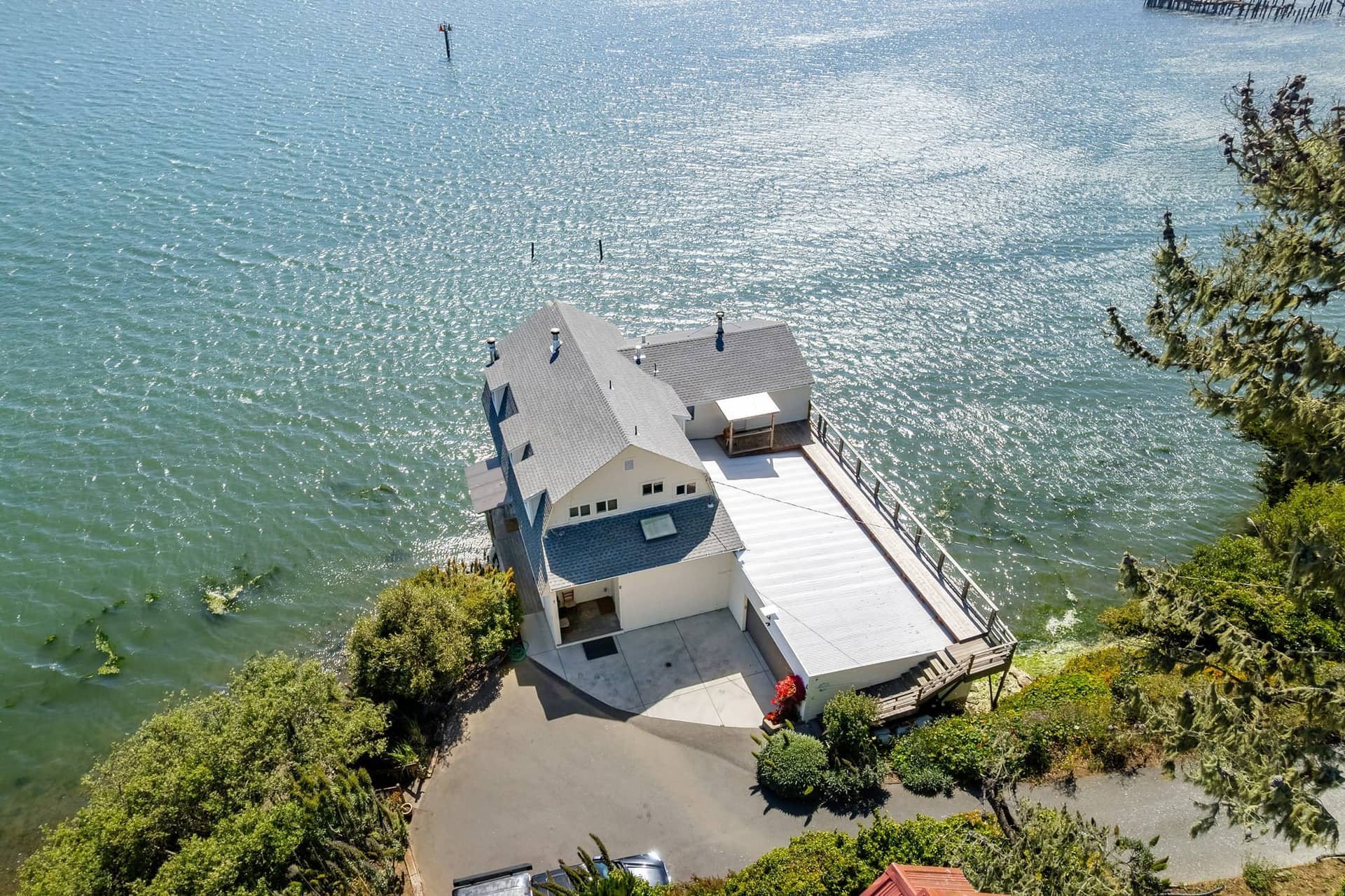 Aerial view of Bodega Bay's Edge